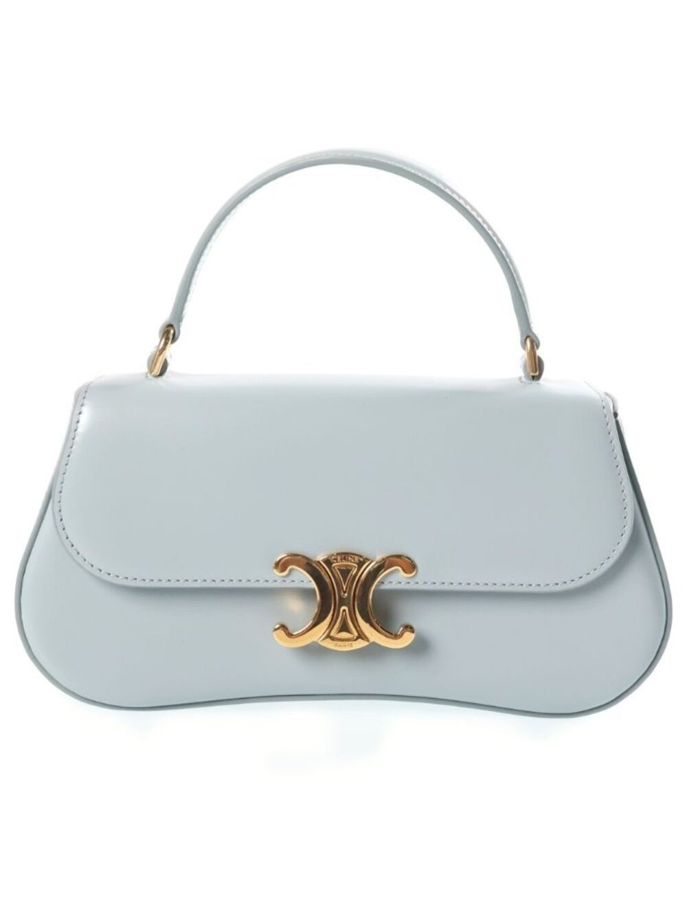 Celine Triomphe Teen Laura Leather 2-Way Handbag Light Blue